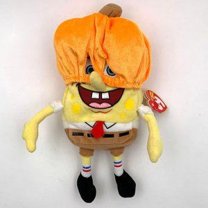 TY Beanie Babies SPONGEBOB PUMPKIN MASK Halloween 2004